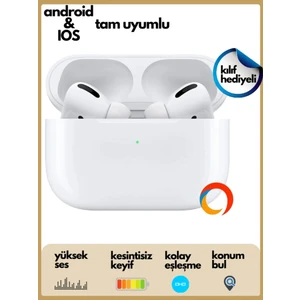 Beyaz 2. Nesil Pro Tüm Telefonlar ile Uyumlu Bluetooth 5.0 Kulakiçi Kulaklık