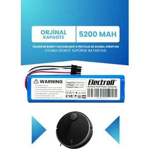 Xiaomi Mi Robot Vacuum Mop 2 Pro Plus 3D Global Versiyon Batarya (Orjinal Kapasite) 5200MAH Pil