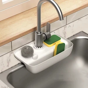 Hazneli Elastik Musluk Matı Su Tutucu Düzenleyici Kaydırmaz Taban Organizer Mutfak Banyo