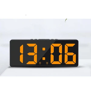 LED Dijital Alarm Saat Termometre Ses Turuncu