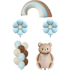 Baby Shower Retro Papatya Temalı Erkek Bebek Kutlama Seti