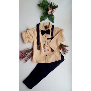 Titimix Kids Erkek Çocuk Papyonlu Takım 1-4 Yaş Sarı