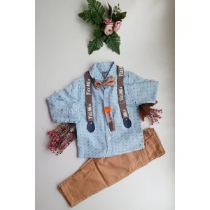Titimix Kids Erkek Çocuk Papyonlu Gömlek Pantolon Alt Üst Takım