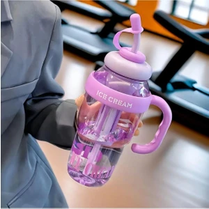 Lüx Detoks Su Matarası Pipetli Süzgeçli Suluk Spor ve Diyet
