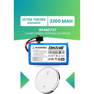 Wiami Fx7 Uyumlu Batarya (ULTRA YÜKSEK KAPASİTE) 3200mah Pil Robot Süpürge Bataryası