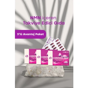 Cerenad Nmn 3'lü, Lipozomal Nmn, COQ10, Resveratrol, Çinko ve C Vitamini İçeren Takviye Edici Gıda