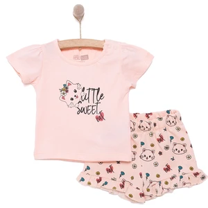 Hellobaby Basic Kız Kedi Baskılı Tshirt-Şort Kız Bebek