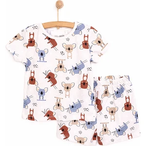 Hellobaby Erkek Kısa Kol Koala Desenli Bisiklet Yaka Pijama Takımı