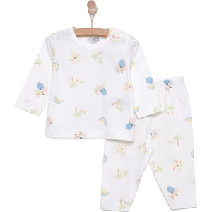 Hellobaby Kız Gökkuşağı Desenli Uzun Kol Pijama Takımı