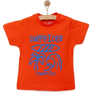 Hellobaby Basic Erkek Sörf Baskılı T-Shirt Erkek Bebek