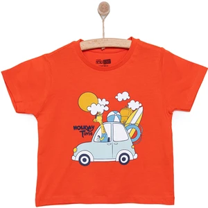 Basic Erkek Tatil ve Zürafa Baskılı T-Shirt Erkek Bebek