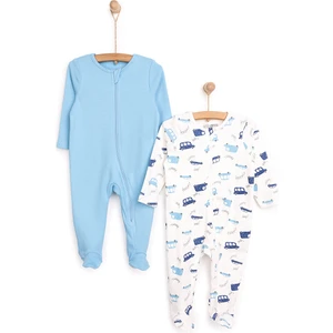 Hellobaby Yenidoğan 2li Erkek Patikli Tulum Erkek Çocuk