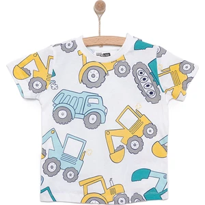 Basic Erkek Traktör Baskılı T-Shirt Erkek Bebek