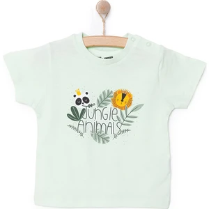 Basic Erkek Orman Hayvanları Baskılı T-Shirt Erkek Bebek