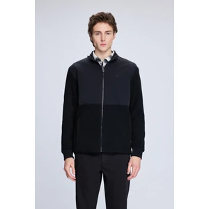 Siyah Regular Fit Hakim Yaka Baharlık Mont