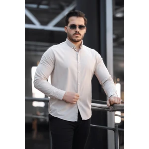 York Keten Erkek Gömlek - Bej