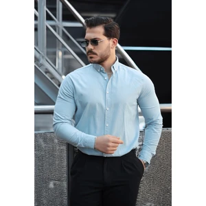 York Keten Erkek Gömlek - Turkuaz