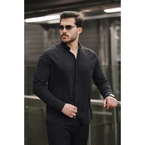 Bien Pamuk Keten Erkek Gömlek - Siyah