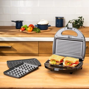 Toastbuster 1322H Çıkarılabilir Waffle Plakalı Portatif Tasarım 2in1 Tost Makinesi