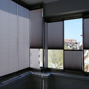 Yazar Home Katlanabilir Cam Balkon Plise Perdesi Küllü Gri (Vidalı - Kancalı)