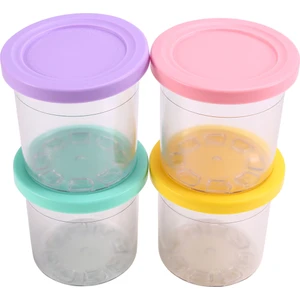 Forge Jungle Ninja Creami NC300 NC301 NC299AMZ Pint 16OZ Bardak Dondurma Makinesi Bulaşık Makinesinde Yıkanabilir 4 Adet Dondurma Pintleri ve Kapakları (Yurt Dışından)