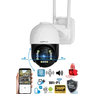 Ip Pt Iç-Dış Mekan 360 Derece Çift Antenli 1080P Dome Güvenlik Kamera