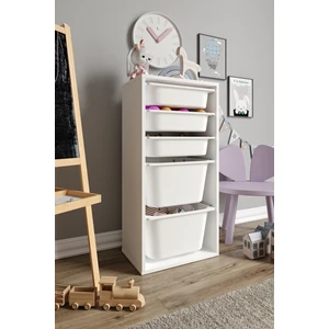 Baby Darling  Mdf - Medium Mono 5 Sepetli Oyuncak Dolabı