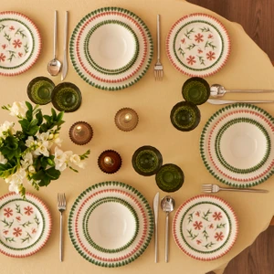 Bella Maison Flowers Stoneware 44 Parça Yemek ve Kahvaltı Takımı