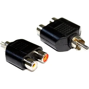 Jack Dönüştürücü - 2 Dişi RCA 1 Erkek RCA 3.5 mm Jack