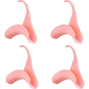 Sert Abs Plastik Portatif Mini Dolap Içi Çanta Askısı 4 Adet - AL5016