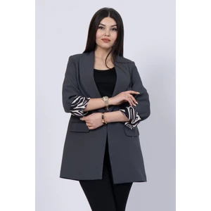 Leopar Desen Astarlı Oversize Trend Ceket 8609