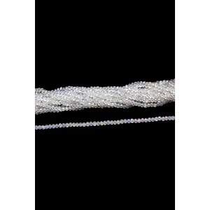 Serhat Aksesuar ve El İşçiliği 4 mm Şeffaf Az Janjan Basık Kristal Cam Boncuk 1 Dizi - (110 Adet)