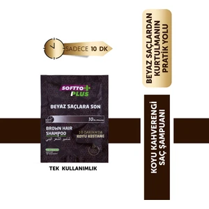 Softto Plus Brown Hair Doğal Görünüm Sağlayan Shampoo 21 Ml