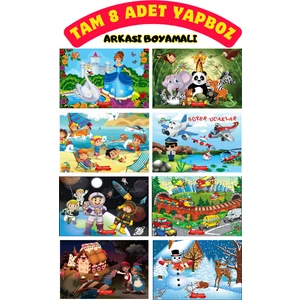 Ema Çocuk 20X30CM Hikayeli Yapboz Seti 8'li - 8 Farklı 24 parça Yapboz