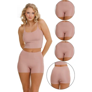 Lazer Kesim Yüksek Bel Şort 3 Lü Set