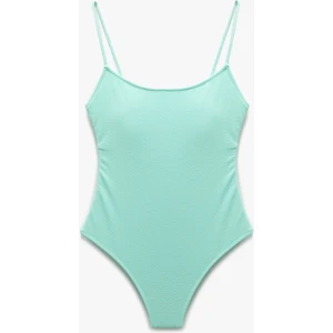 Astarlı Hafif Destekli Dokulu Ince Askılı Fit Mayo