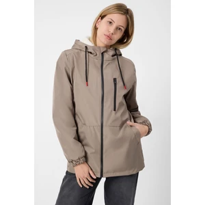 Kadın Vizon Kürklü Su ve Rüzgar Geçirmez Kapüşonlu Kışlık Mont & Kaban & Parka FMM-100-K