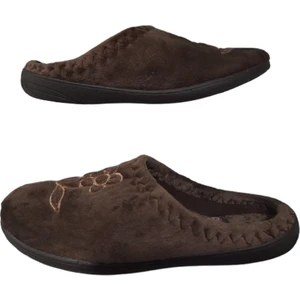 Kahverengi Çiçek Desenli Ev Içi Ultra Hafif Günlük Terlik