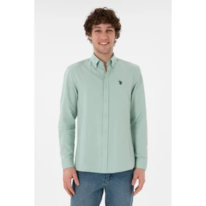 U.S. Polo Assn. Erkek Su Yeşili Gömlek Basic 50306338-VR048
