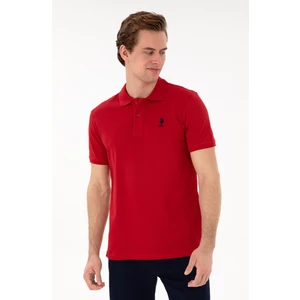 U.S. Polo Assn. Erkek Slim Fit Polo Yaka Kırmızı Basic Tişört 50298041-VR171