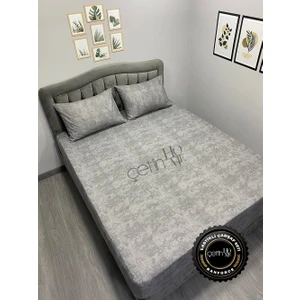 Çetin Home Kumaş Lastikli Çarşaf Seti Çift Kişilik ve Battal Boy Gölge Antrasit 160 x 200