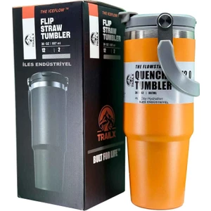 Vakumlu Termos, Paslanmaz Çelik 30 OZ/887 Ml, Orange