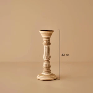 Bella Maison Esta Şamdan Naturel (13,5x13,5x33 cm)