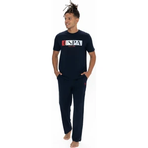 U.S. Polo Assn. 18899 Erkek Kısa Kollu Bisiklet Yaka Pijama Takımı-Lacivert