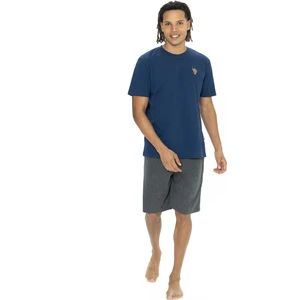 U.S. Polo Assn. 18881 Erkek Kısa Kollu Bisiklet Yaka Şortlu Pijama Takımı-Lacivert