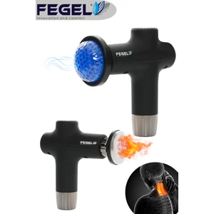 FEGEL-711 Plus Yeni Nesil Şarjlı Isıtmalı ve Soğuk Terapili 6 Uçlu Sporcu Masaj Tabancası