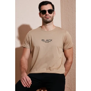 Pamuklu Slim Fit Bisiklet Yaka T Shirt Erkek T Shirt 541FOLLOW