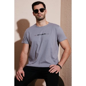 Pamuklu Slim Fit Bisiklet Yaka T Shirt Erkek T Shirt 541WIND