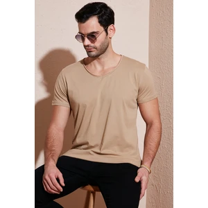 Pamuklu Slim Fit V Yaka Basic T Shirt Erkek T Shirt 5412001