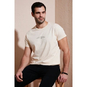 Pamuklu Slim Fit Bisiklet Yaka T Shirt Erkek T Shirt 541IFIT